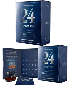 24 Days of Rum Blue Edition - Rum Advent Calendar filled with 24 x 2cl 